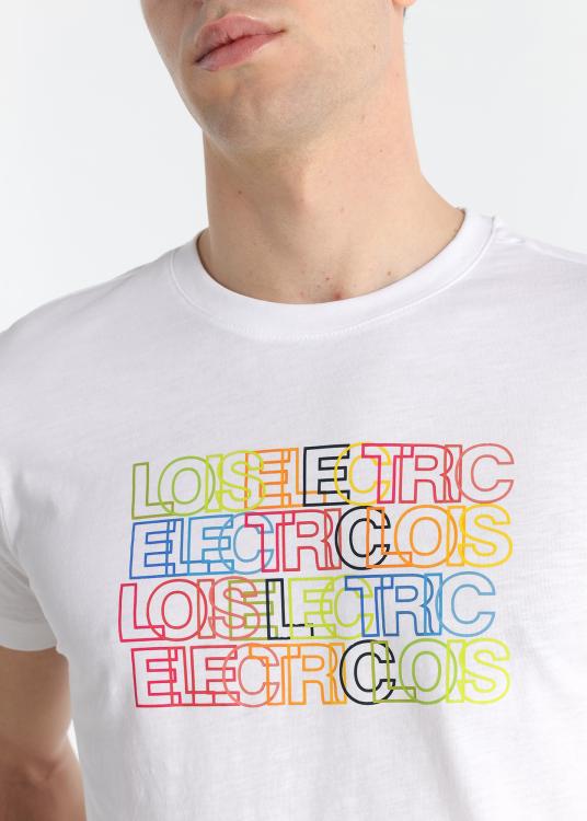 Lois Jeans T-shirt à Manches Courtes - Graphique électrique Sur La Poitrine