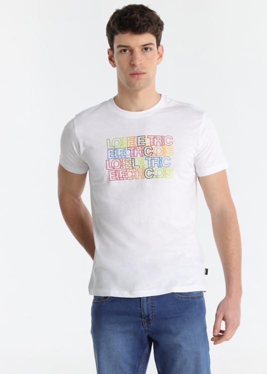 Lois Jeans T-shirt à Manches Courtes - Graphique électrique Sur La Poitrine