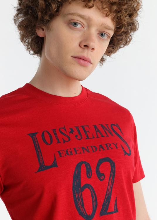 Lois Jeans T-shirt à Manches Courtes - Graphique Légendaire Sur La Poitrine