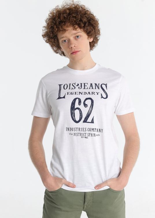 Lois Jeans T-shirt à Manches Courtes - Graphique Légendaire Sur La Poitrine