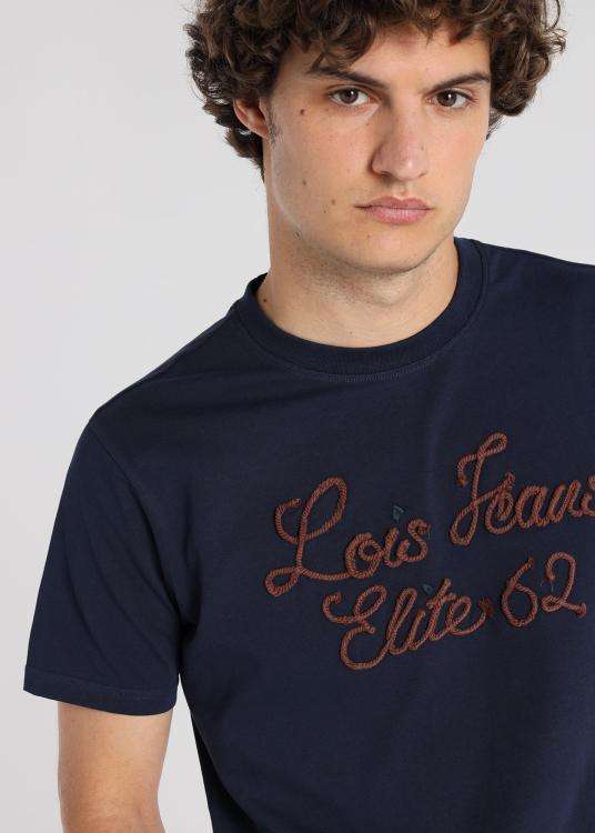 Lois Jeans T-shirt à Manches Courtes - Texte Logo Brodé Avec Cordon