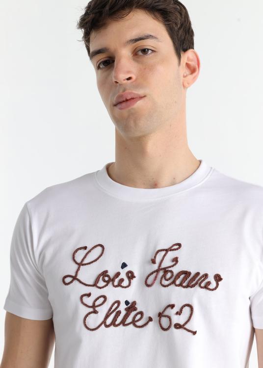 Lois Jeans T-shirt à Manches Courtes - Texte Logo Brodé Avec Cordon