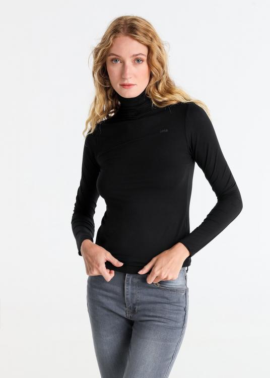 lois jeans T-shirt ajusté manches longues Semi-montant froncé