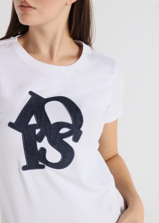 Lois Jeans T-shirt - Application Logo En Denim à Manches Courtes