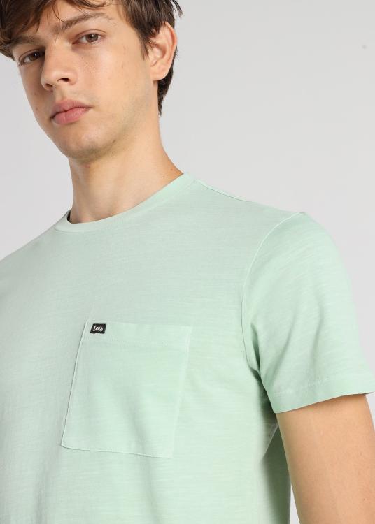 Lois Jeans T-shirt Basique - Manches Courtes Col Rond Avec Poche Poitrine