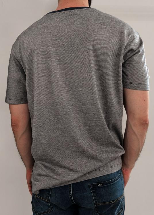 lois jeans T-shirt basique texture tissée - Manches courtes avec logo Lois brodé