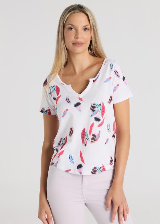 Lois Jeans T-shirt - Imprimé Manches Courtes Avec Encolure Ouverte