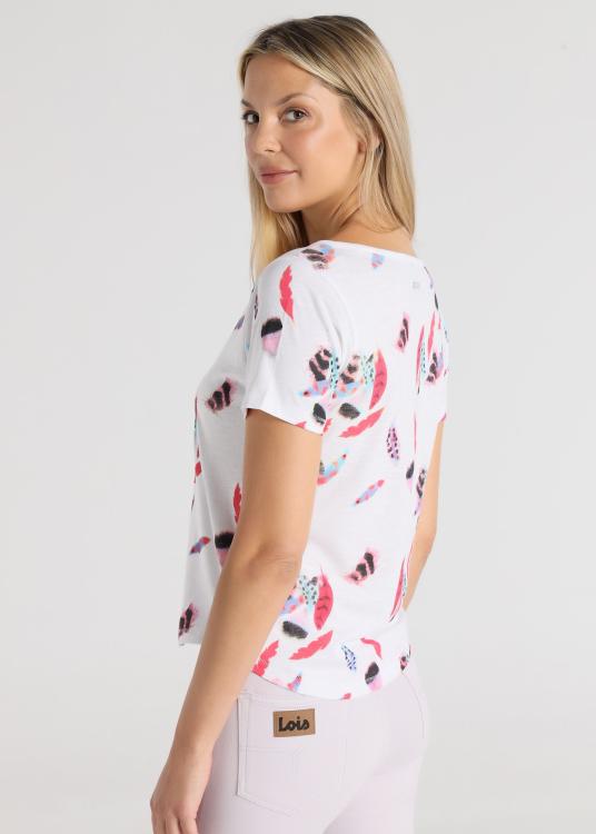 Lois Jeans T-shirt - Imprimé Manches Courtes Avec Encolure Ouverte
