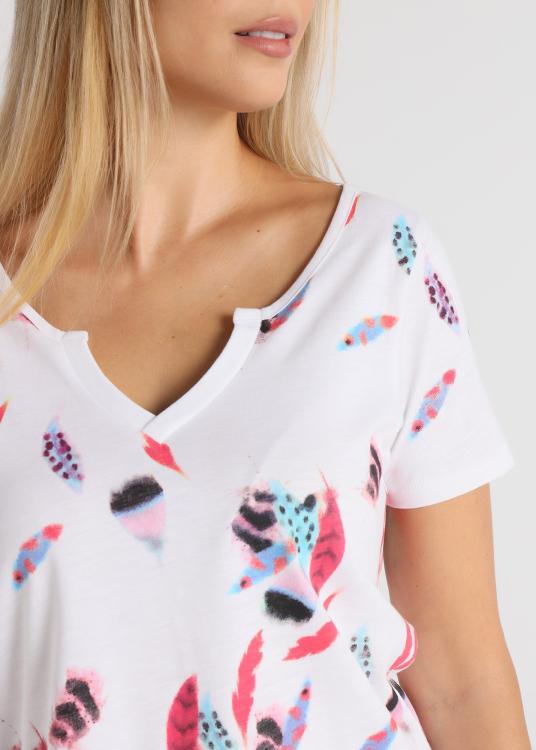 Lois Jeans T-shirt - Imprimé Manches Courtes Avec Encolure Ouverte