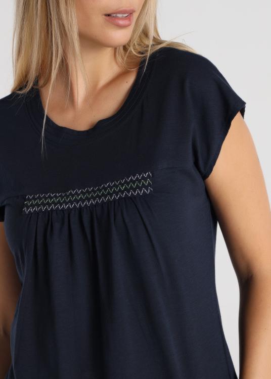 Lois Jeans T-shirt - Manches Courtes Avec Détail élastique Sur La Poitrine