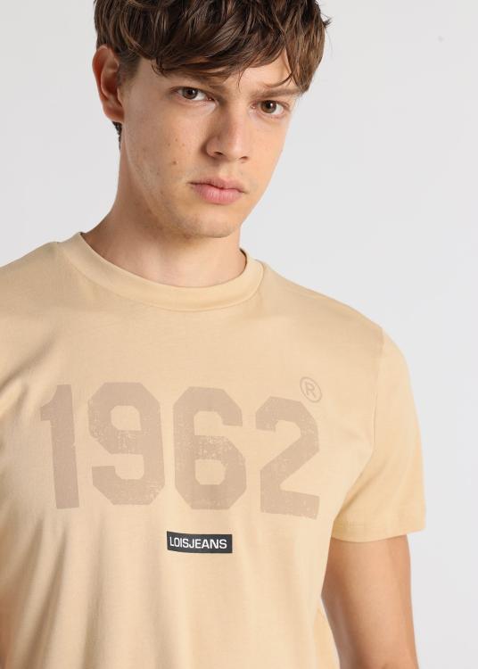 Lois Jeans T-shirt - Manches Courtes Avec Graphisme 1962 Sur La Poitrine