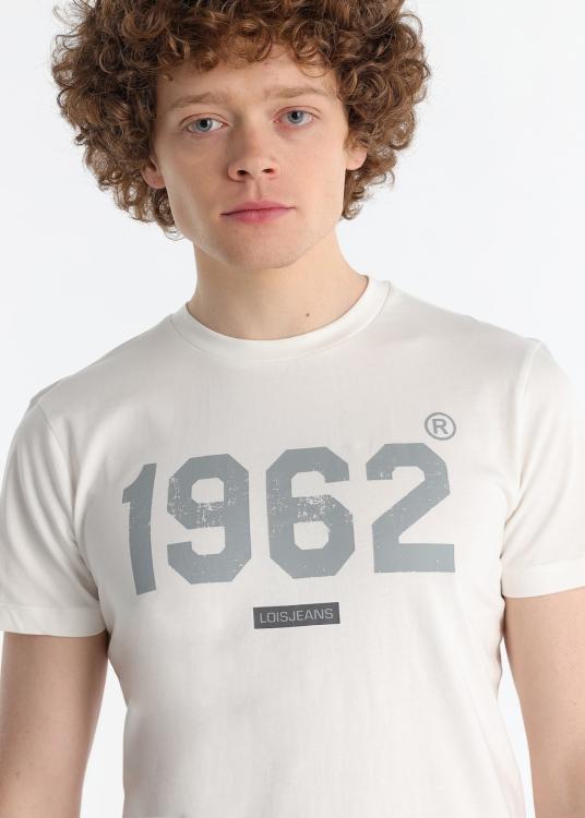 Lois Jeans T-shirt - Manches Courtes Avec Graphisme 1962 Sur La Poitrine