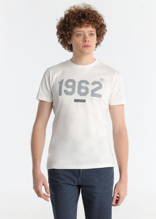 Lois Jeans T-shirt - Manches Courtes Avec Graphisme 1962 Sur La Poitrine
