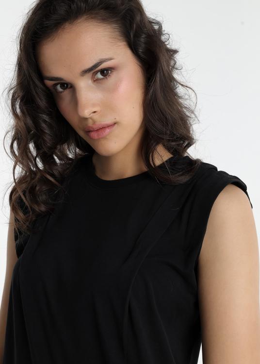 Lois Jeans T-shirt - Manches Courtes Avec Plis Sur Les épaules