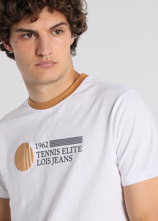 Lois Jeans T-shirt Manches Courtes - Col élastique Contrasté