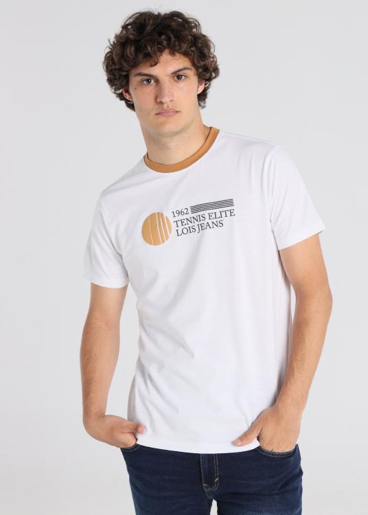 Lois Jeans T-shirt Manches Courtes - Col élastique Contrasté