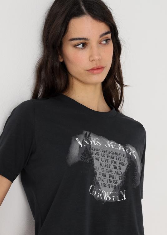 Lois Jeans T-shirt Manches Courtes Graphique Ghostly