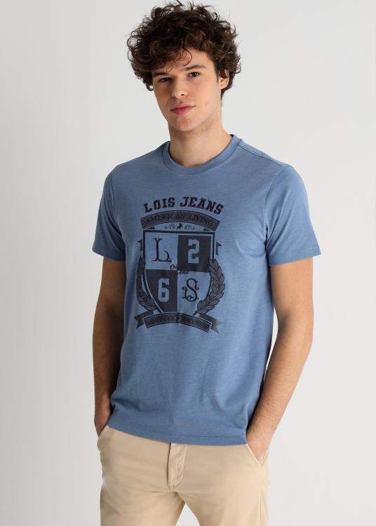 Lois Jeans T-shirt Manches Courtes Graphique Heraldique