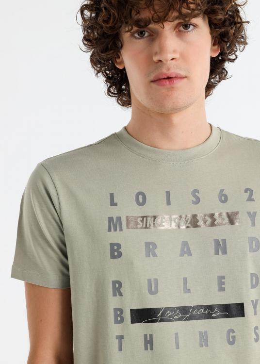 Lois Jeans T-shirt Manches Courtes Graphique Slogan