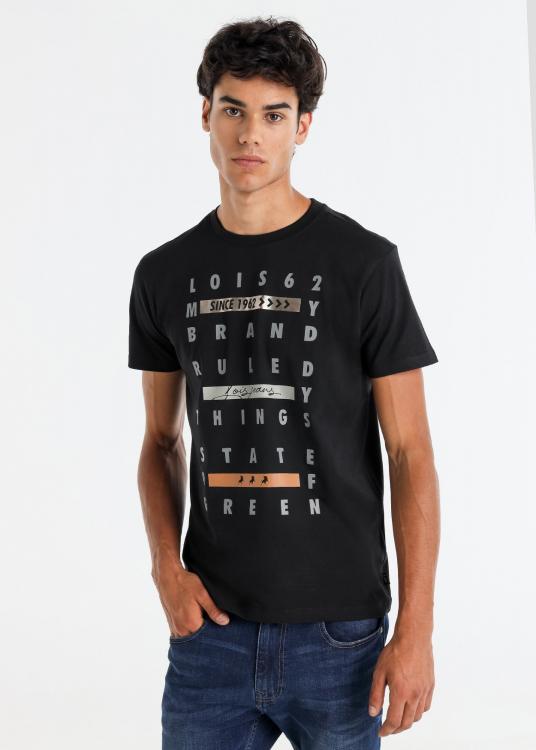 lois jeans T-shirt manches courtes graphique slogan