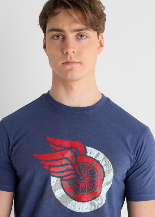 Lois Jeans T-shirt Manches Courtes Graphique Tri-couleur