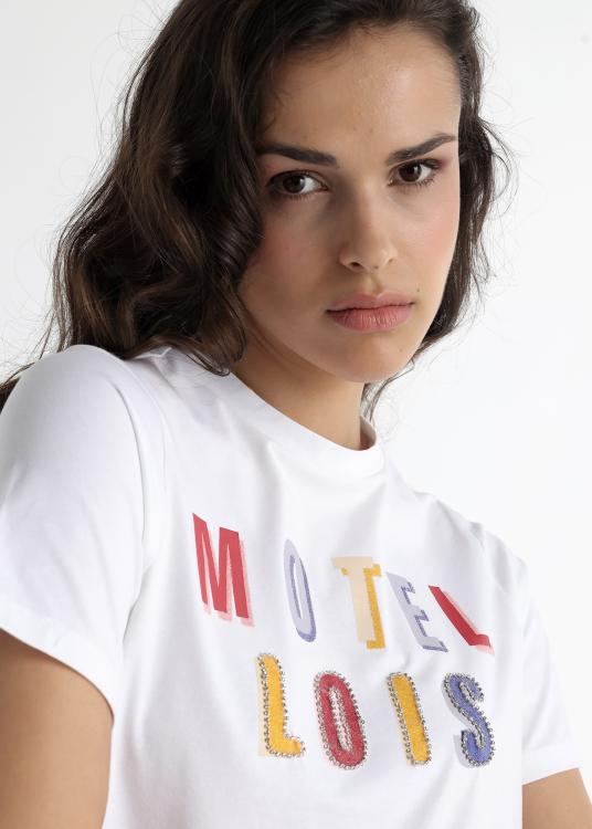 Lois Jeans T-shirt - Manches Courtes Graphiques Lettres Multicolores
