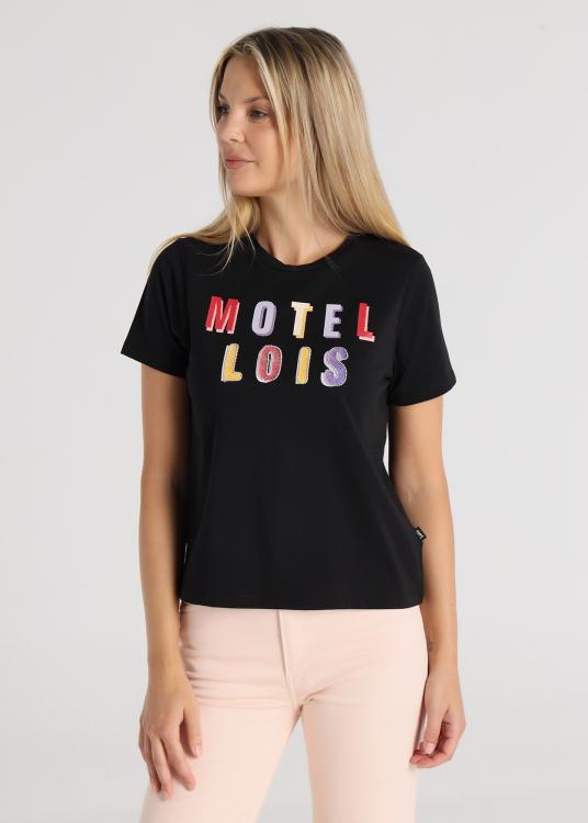 lois jeans T-shirt - Manches courtes graphiques lettres multicolores
