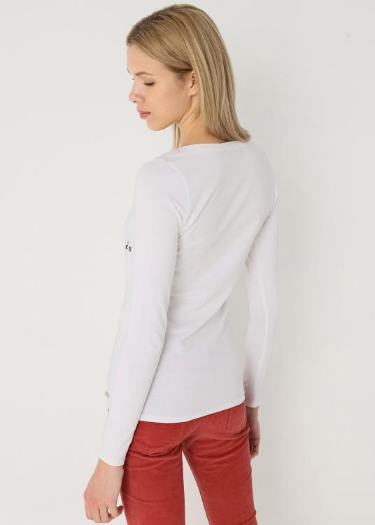 Lois Jeans T-shirt Manches Longues Encolure Dégagée