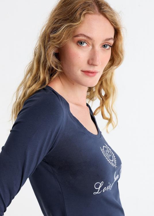 Lois Jeans T-shirt Manches Longues Encolure Dégagée