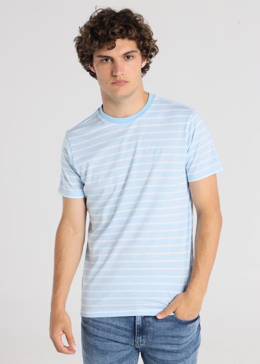 Lois Jeans T-shirt Rayé - Manches Courtes Avec Logo Brodé Sur La Poitrine