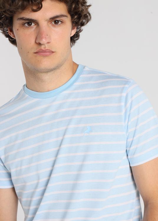 Lois Jeans T-shirt Rayé - Manches Courtes Avec Logo Brodé Sur La Poitrine