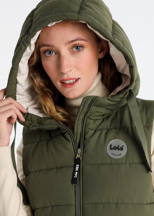 Lois Jeans Veste Puffer à Capuche Matelassé Avec Poches Latérales