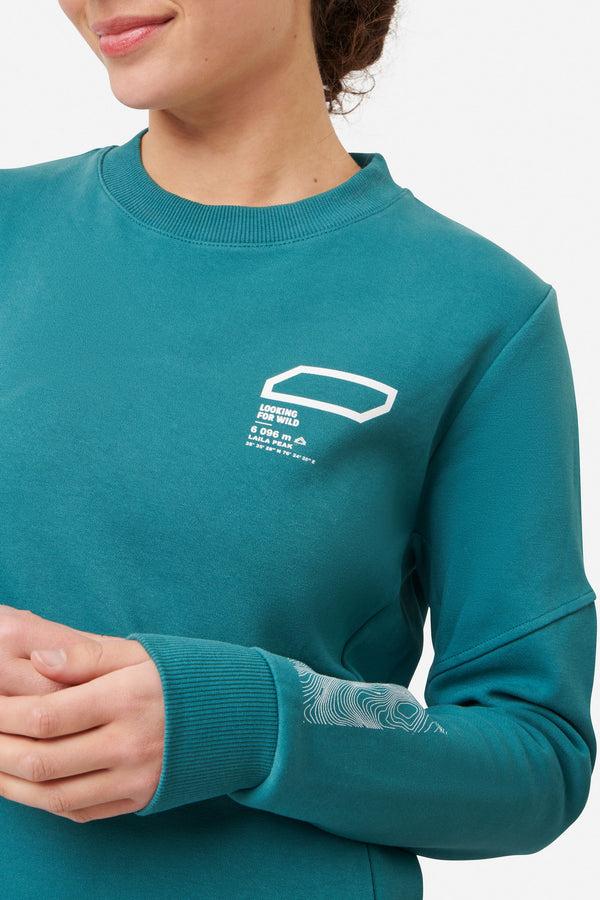 Looking For Wild Sweat Bosson Femme - Teal Green