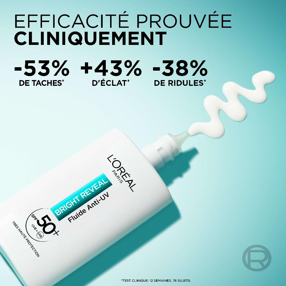 L'oréal Paris Bright Reveal Fluide Anti-UV SPF50+ Anti-Taches Niacinamide