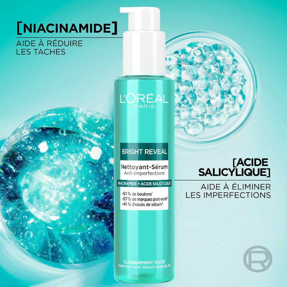L'oréal Paris Bright Reveal Nettoyant-Sérum Anti-Imperfections Niacinamide