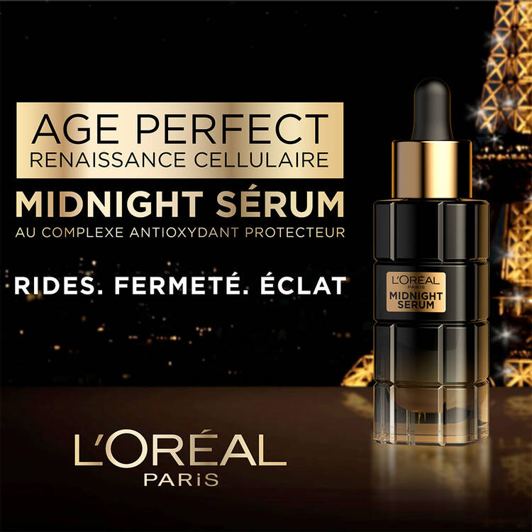 L'oréal Paris Coffret Cadeau Midnight Sérum + Mascara Volume Millions De Cils Baume Noir + Rouge à Lèvres Color Riche