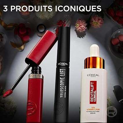 L'oréal Paris Coffret Cadeau - Sérum Vitamine C Mascara Rouge à Lèvre
