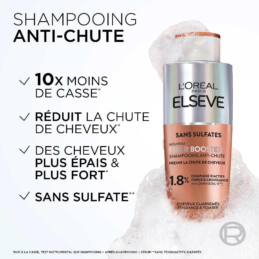 L'oréal Paris Elseve Fiber Booster Shampooing Sans Sulfates Anti-Chute Enrichi En AMINEXIL-R™
