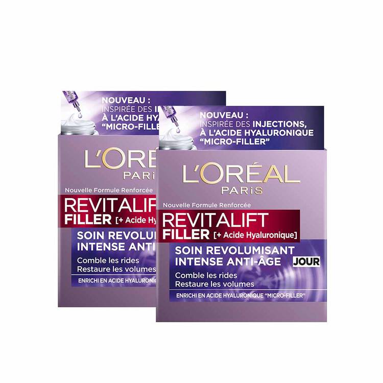 l'oréal paris Lot de 2 - Revitalift Filler [+ Acide Hyaluronique] Jour