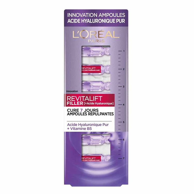 l'oréal paris Revitalift Filler [+ Acide Hyaluronique] Ampoules repulpantes Hyaluro-cure