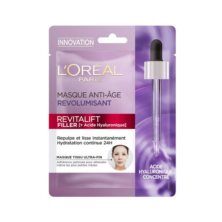 l'oréal paris Revitalift Filler Masque Tissu Anti-Age Revolumisant Acide Hyaluronique