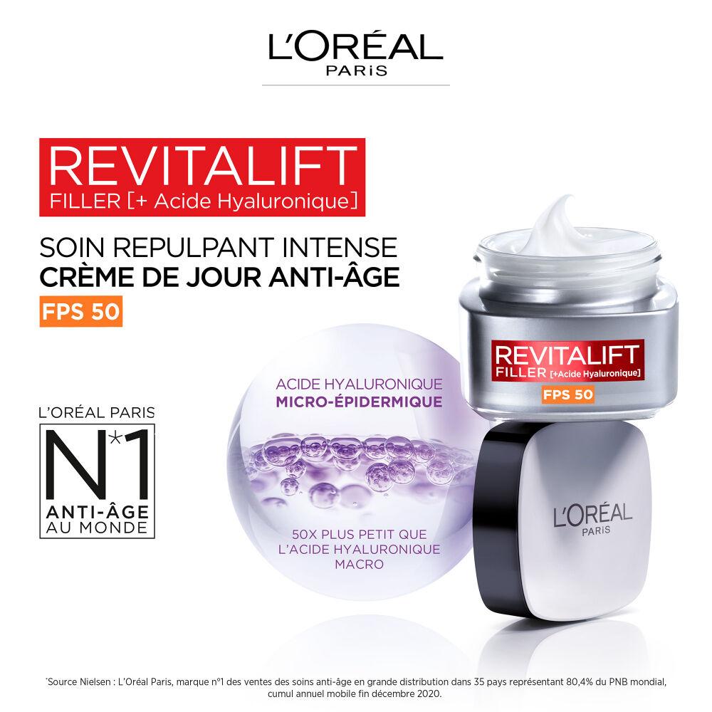 L'oréal Paris Revitalift Filler Soin Jour Anti-Âge FPS50
