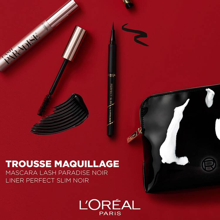 L'oréal Paris Trousse Femme - Mascara Lash Paradise Noir Intense + Eyeliner Perfect Slim Noir