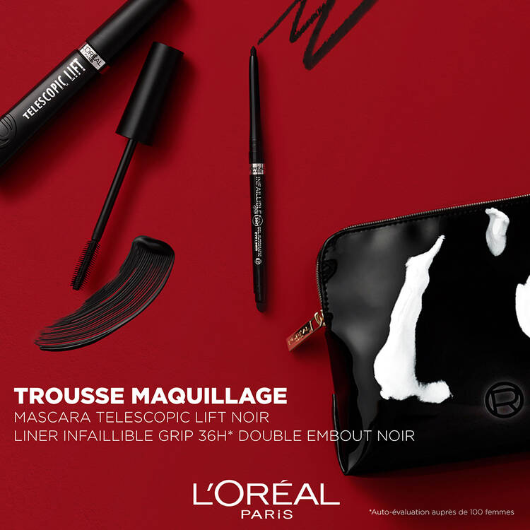 L'oréal Paris Trousse Femme - Mascara Telescopic Lift Noir + Infaillible 36H Grip Liner