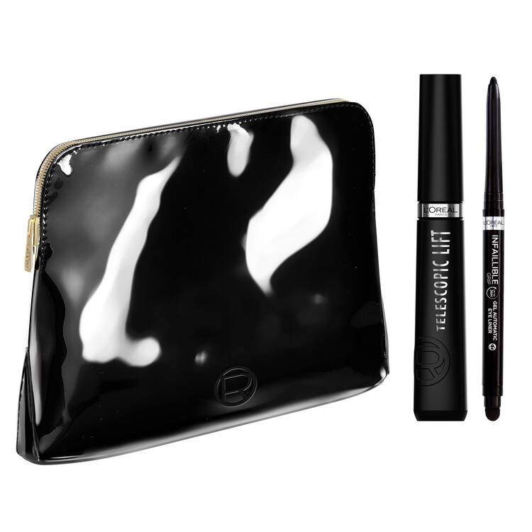 l'oréal paris Trousse Femme - Mascara Telescopic Lift Noir + Infaillible 36H Grip Liner