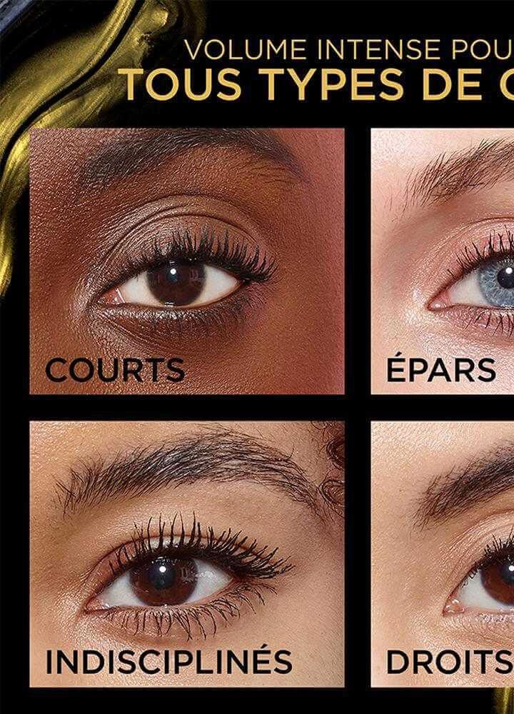 L'oréal Paris Trousse Femme - Mascara Volume Millions De Cils Baume Noir + Eyeliner Perfect Slim Noir