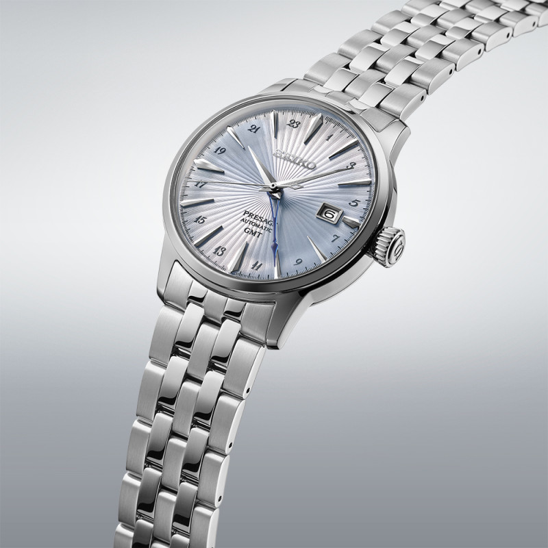 Lorus SSK037J1 Montre PRESAGE Automatique Cocktail GMT 4R34 Bleue