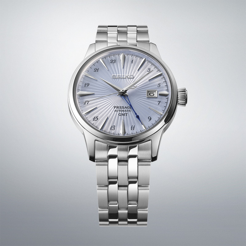 Lorus SSK037J1 Montre PRESAGE Automatique Cocktail GMT 4R34 Bleue