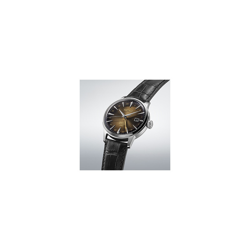 Lorus SSK039J1 Montre PRESAGE Automatique Cocktail GMT 4R34 Marron