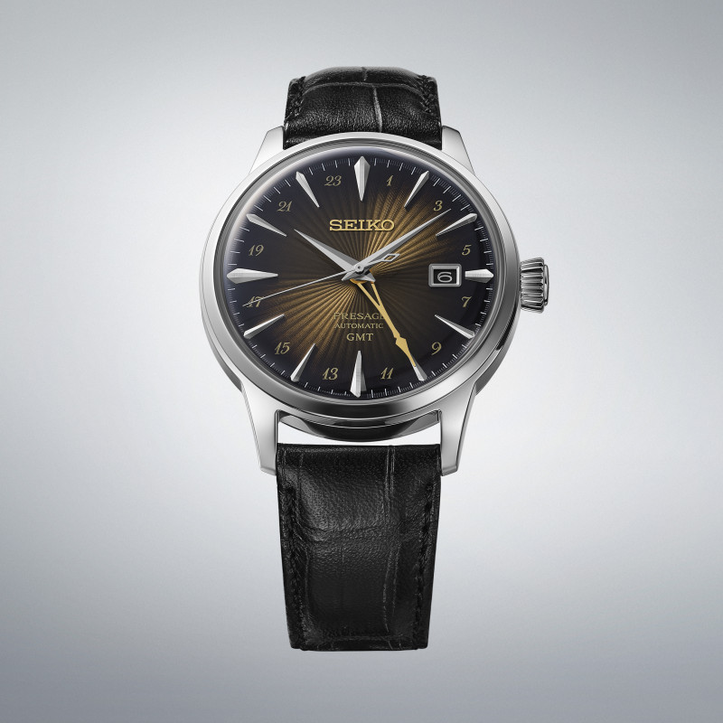 Lorus SSK039J1 Montre PRESAGE Automatique Cocktail GMT 4R34 Marron